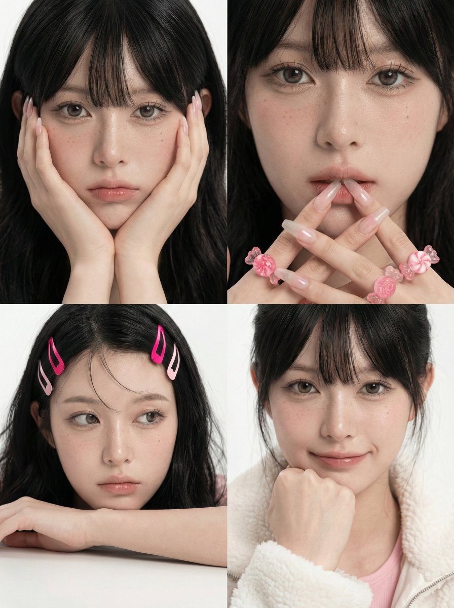 Portrait minimalist realistic cute