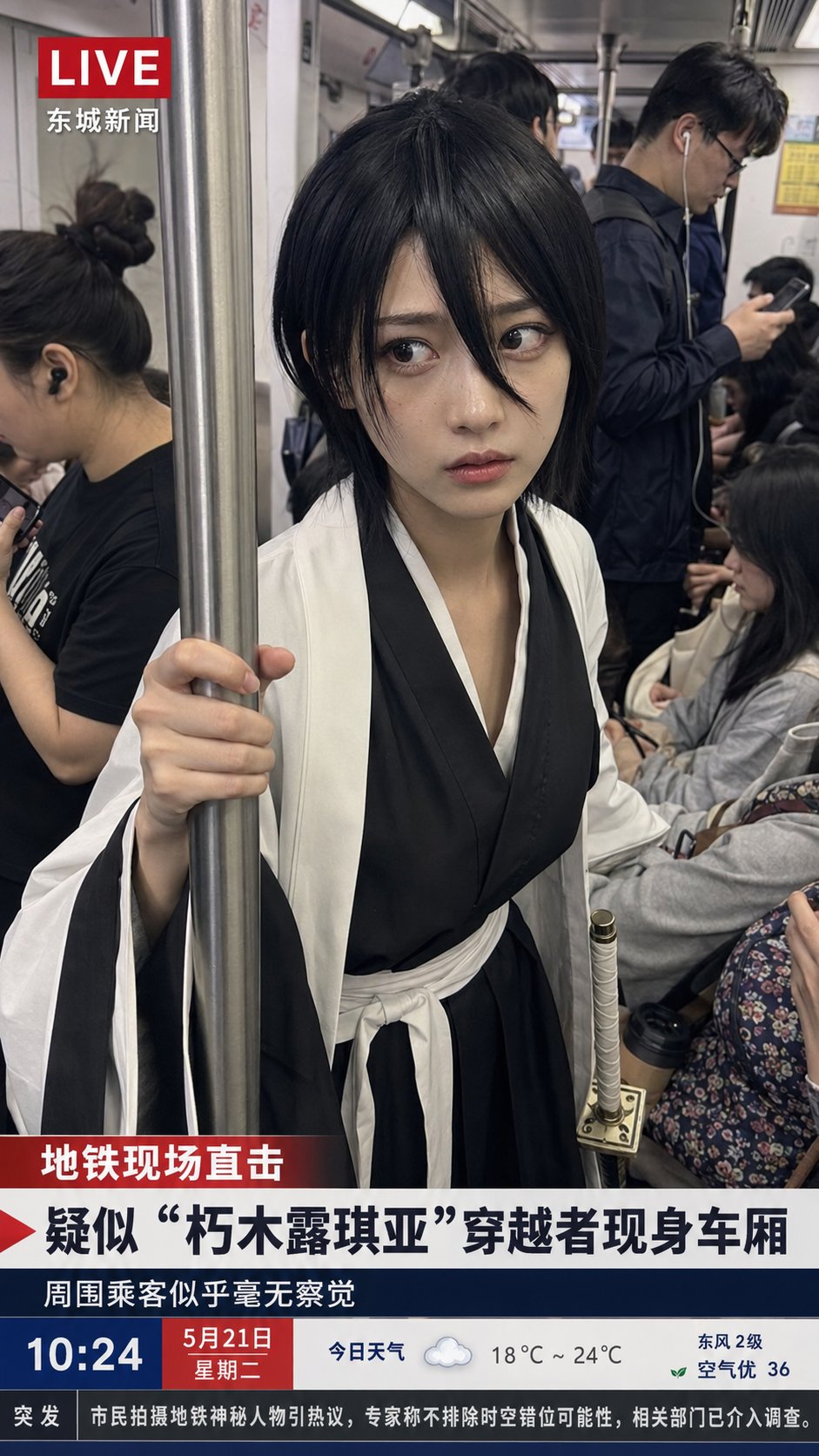 Bleach portrait anime 2D.