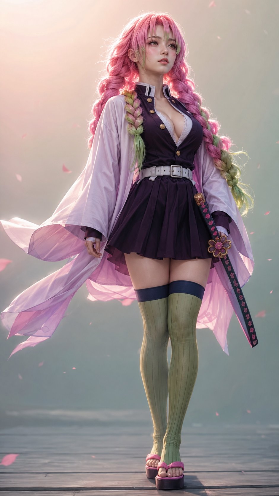 Demon Slayer characters cinematic anime elegant