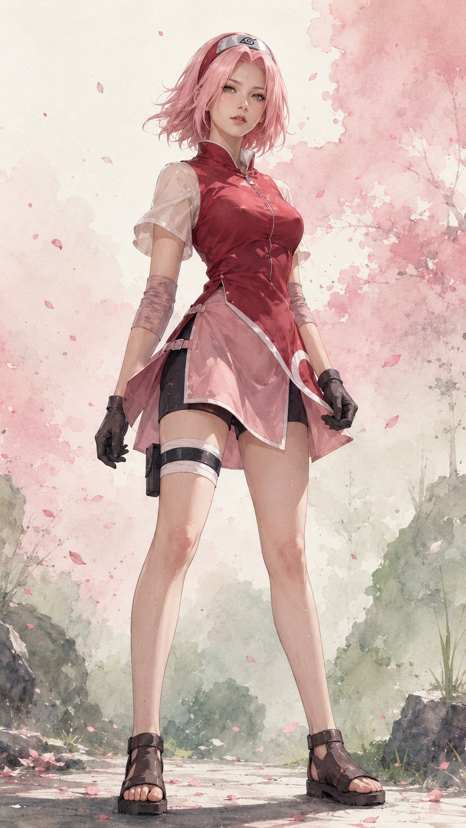 Naruto characters anime realistic mountain high-end