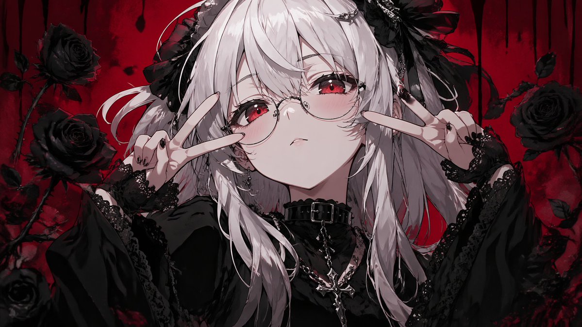 Portrait Anime Illustration Dark Elegant