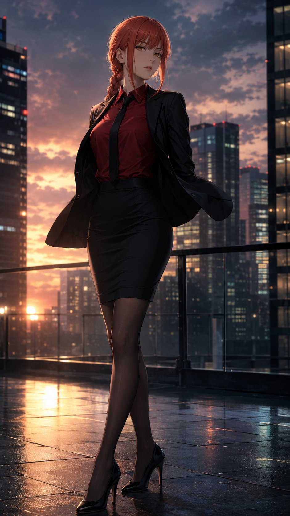 Woman anime realistic urban street