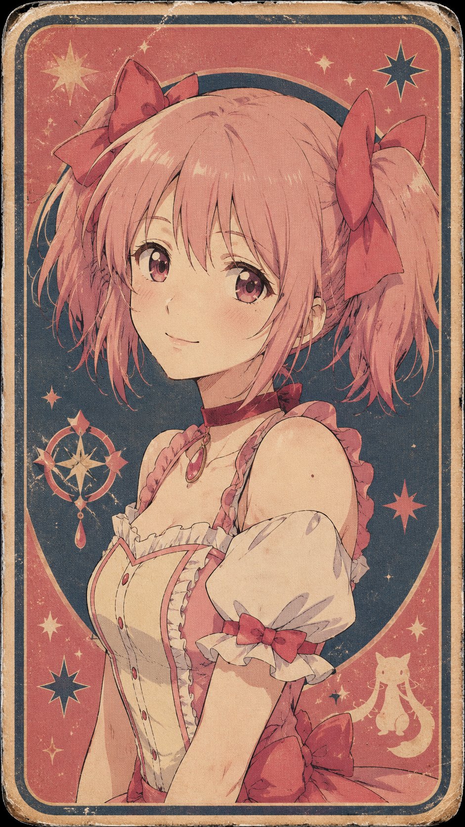 Retro shoujo anime poster