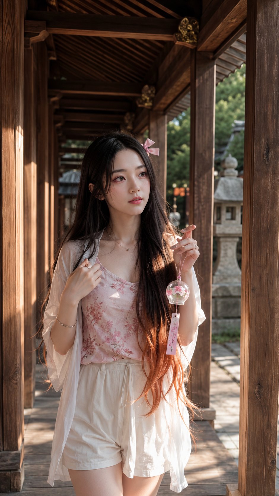 Demon Slayer: Shrine Wooden Corridor Environmental Portrait