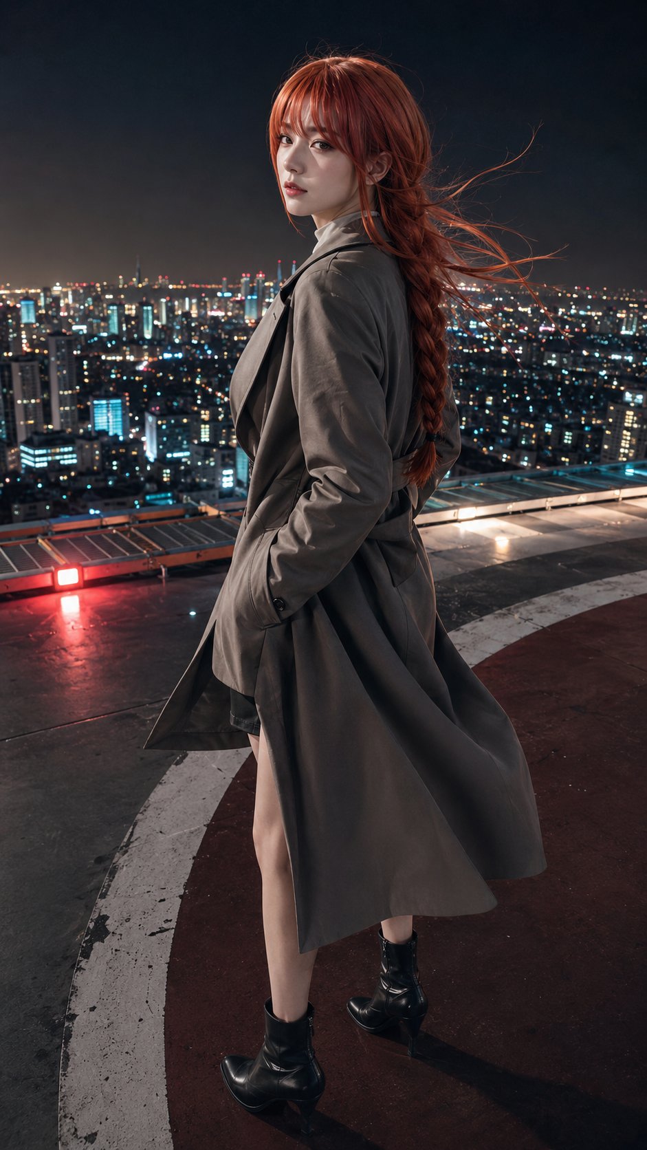 Skyscraper Rooftop Helipad Night Photography
