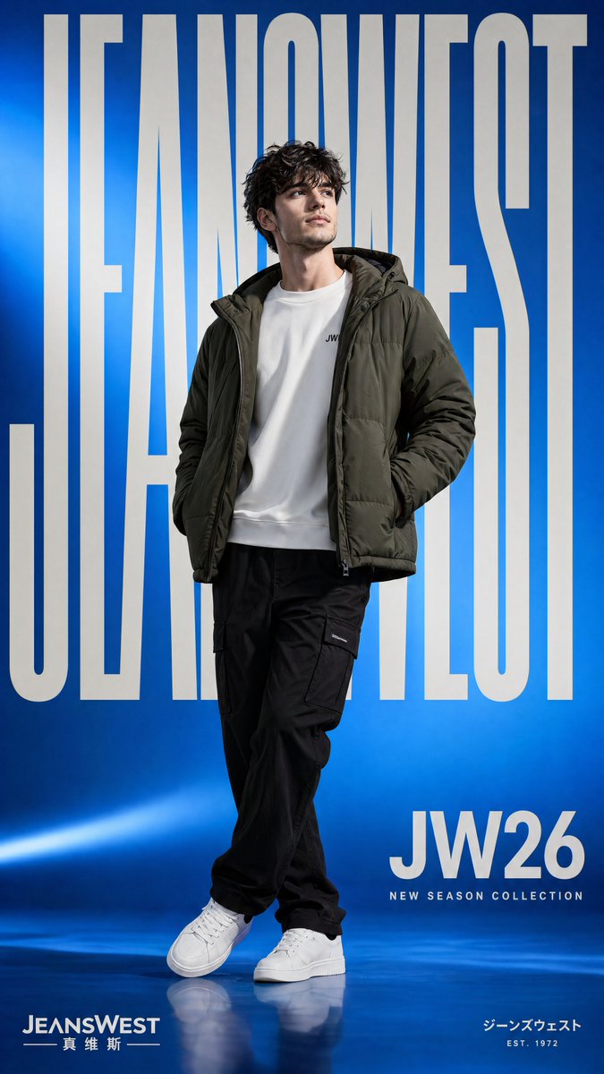 Portrait poster logo street cool tones