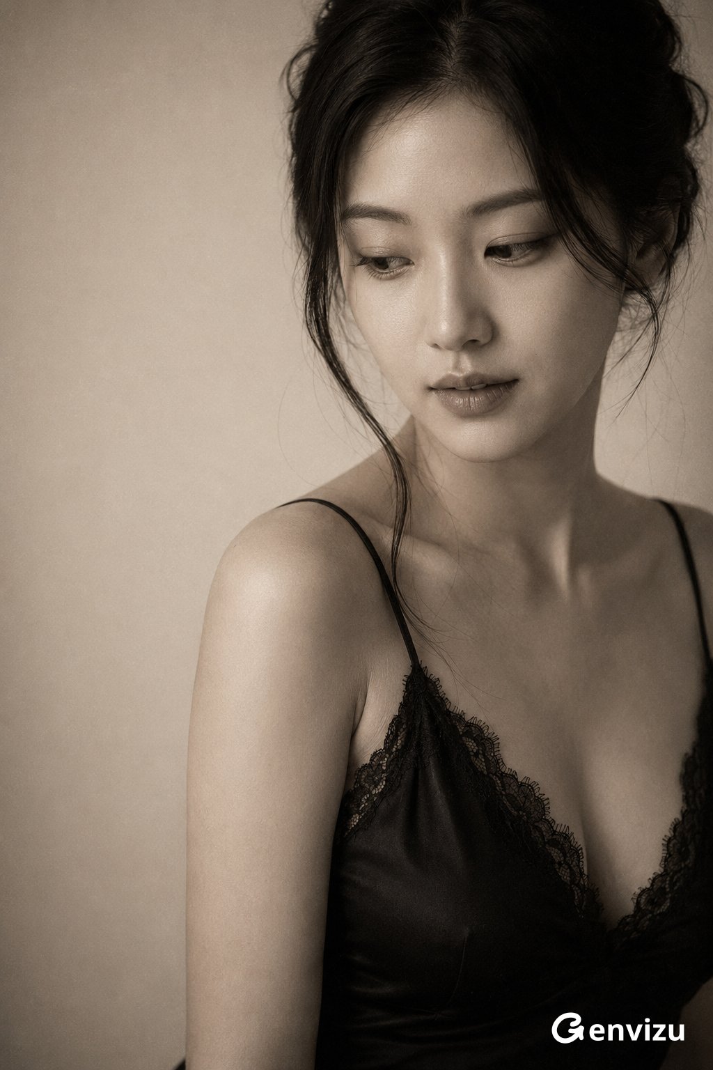 portrait film realism cosmic retro elegant