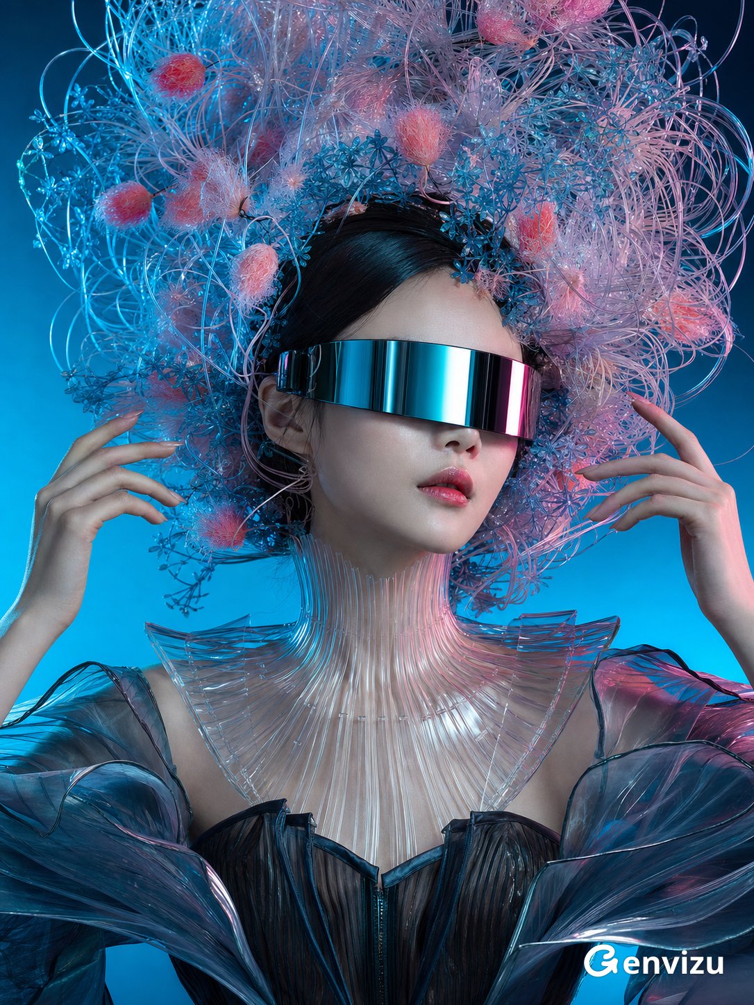 Portrait, cinematic feel, realistic, futuristic, dark, high-end