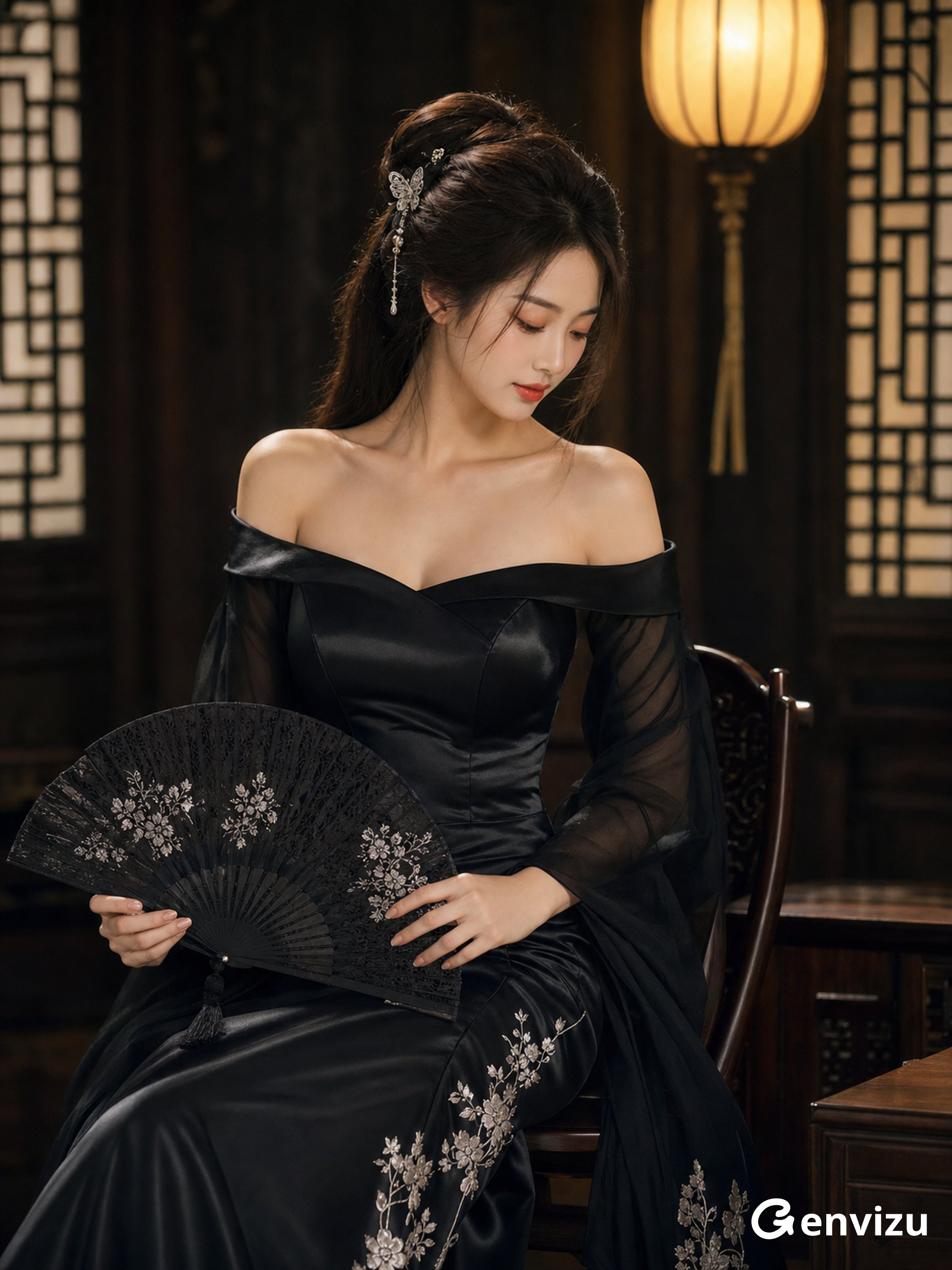 Portrait realistic cinematic dark high-end