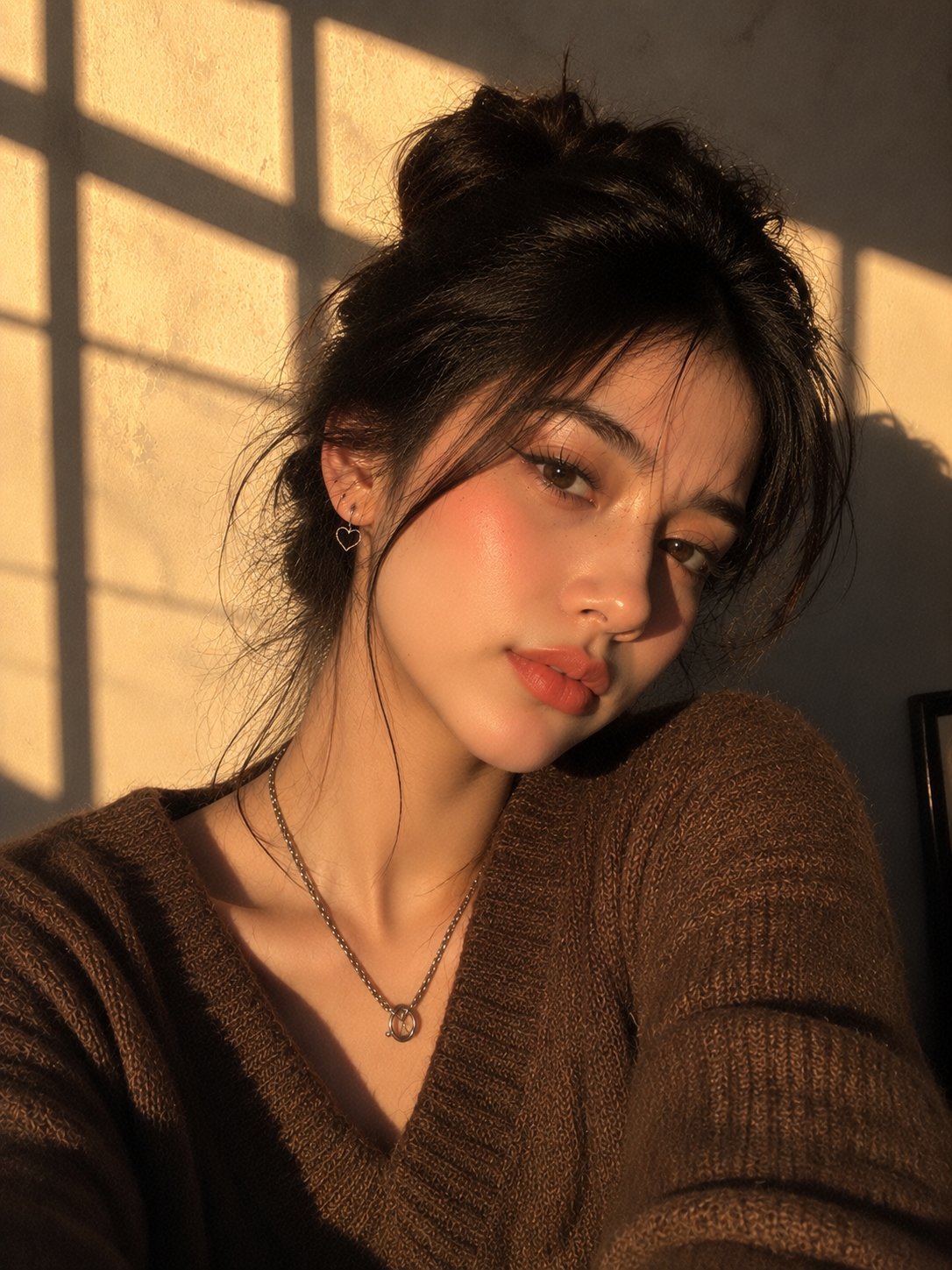 Casual snapshot in warm golden sunset light
