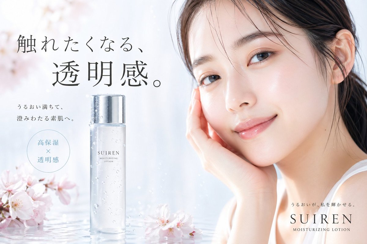 Portrait poster brand cherry blossom gentle