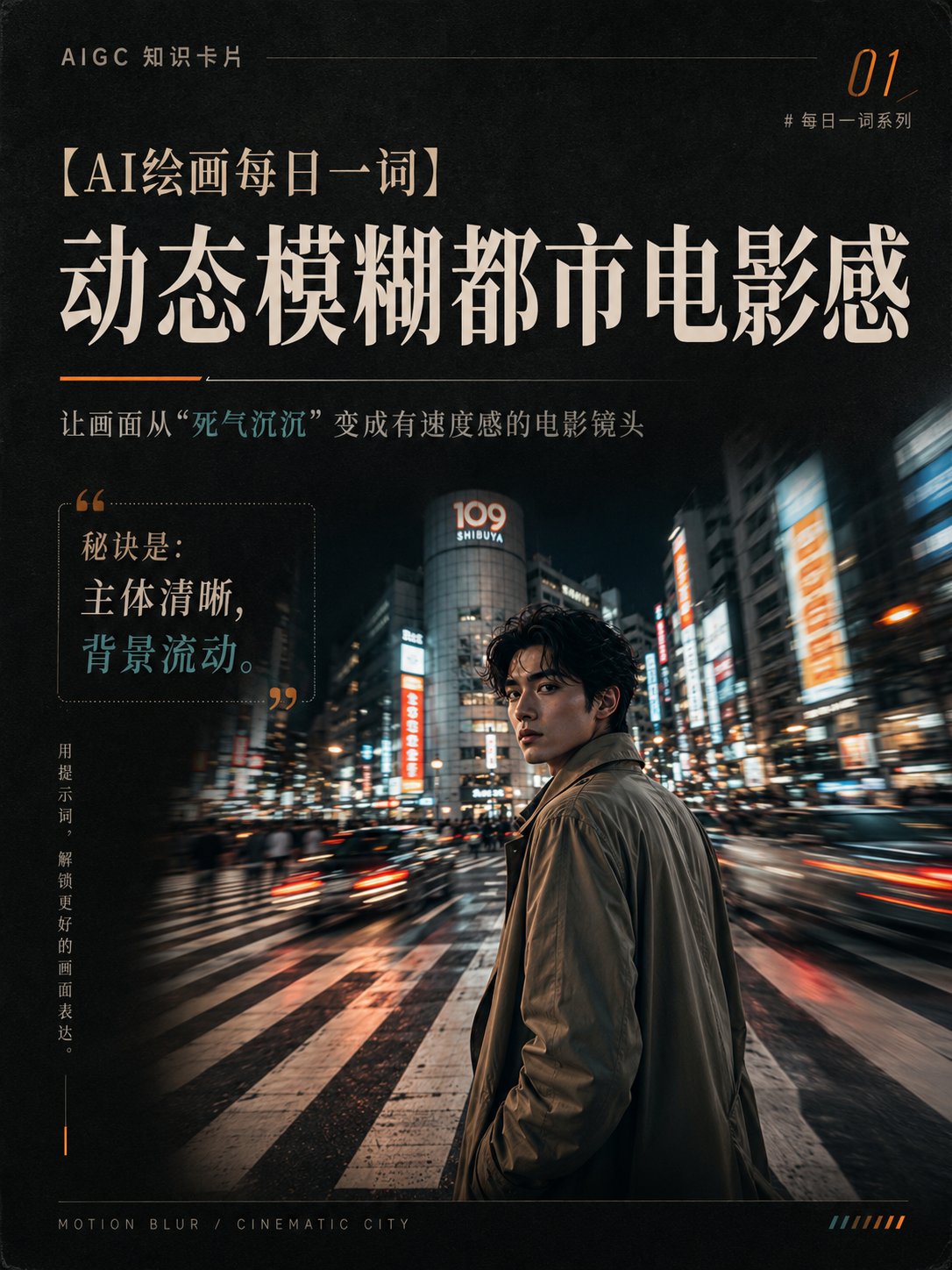 [AI Art Daily Word] Motion Blur Urban Cinematic Feel