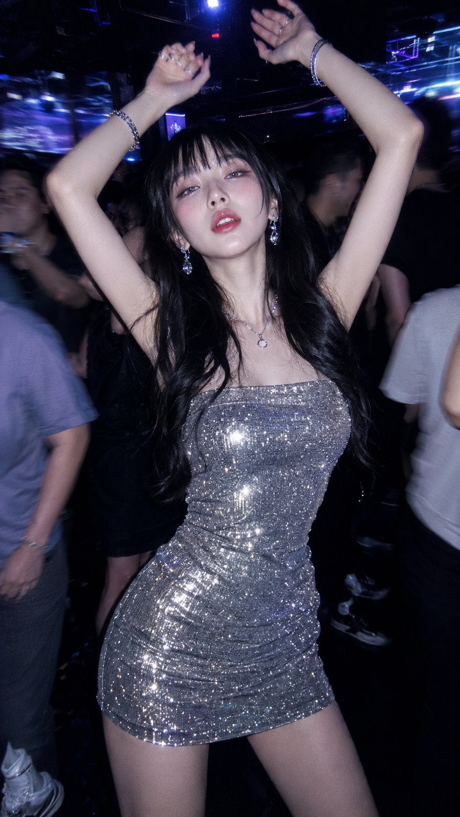 CCD nightclub dance floor portrait