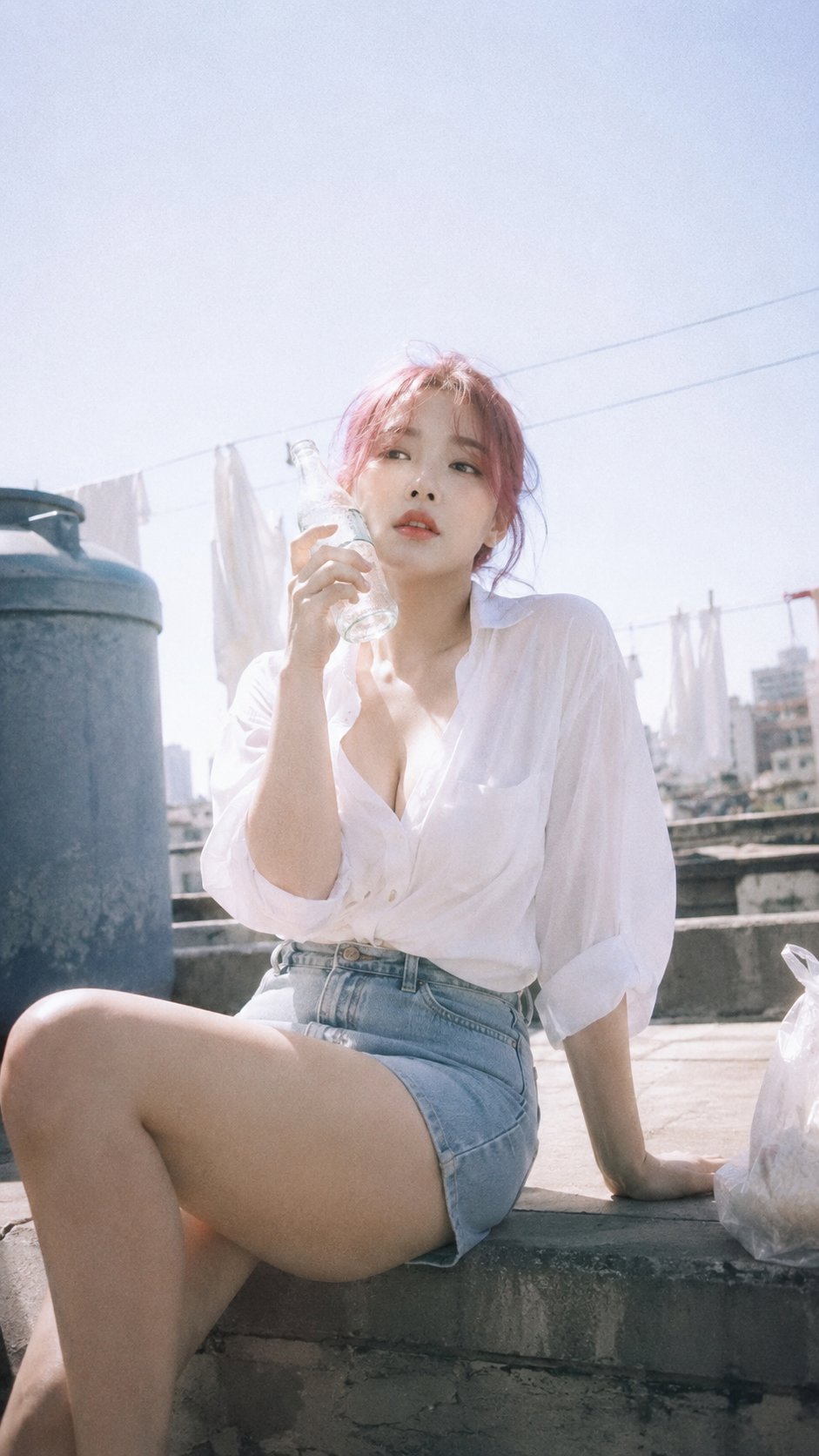 Korean-style Idol Rooftop Portrait