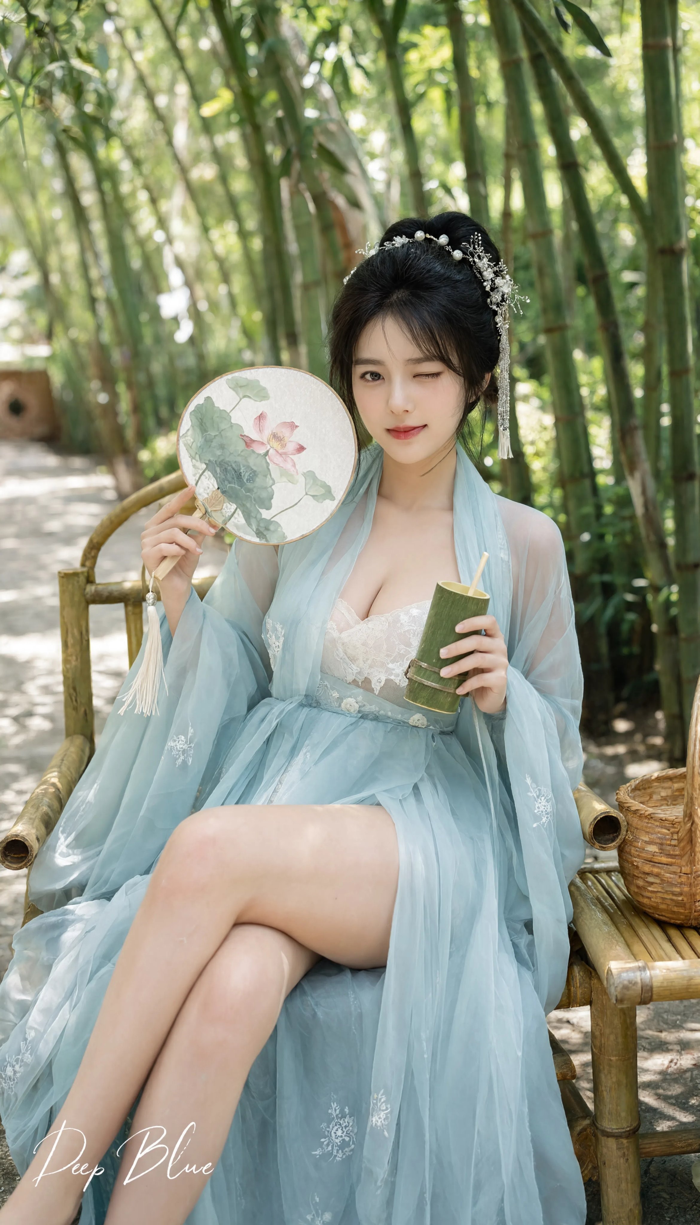 Bamboo Grove Round Fan · Breeze Maiden