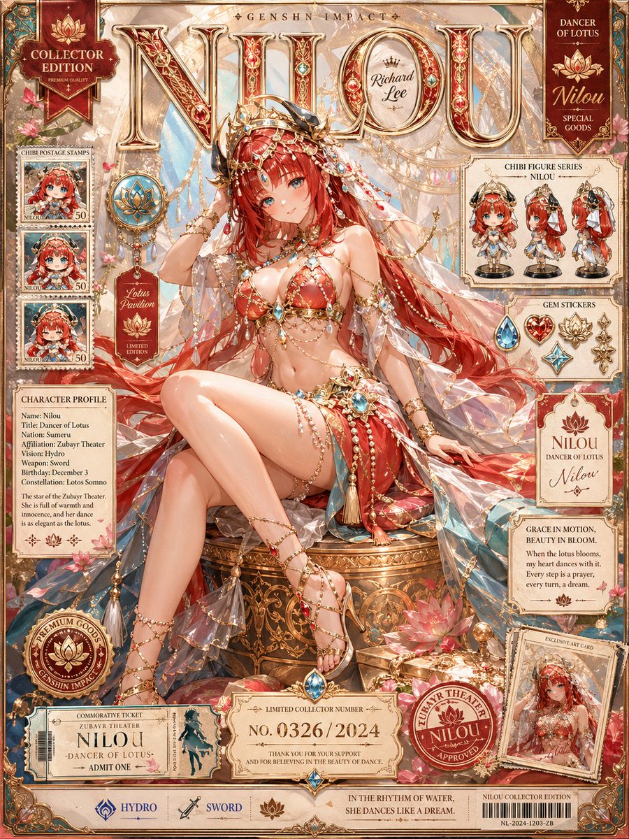 Genshin girl anime poster gentle