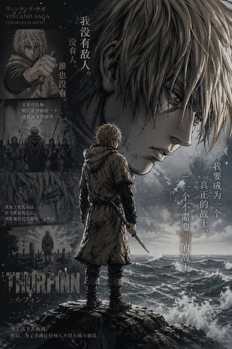 Character cinematic anime rain cool-tone melancholic
