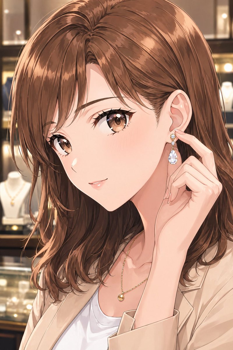 Portrait Anime Realistic Warm Indoor Elegant