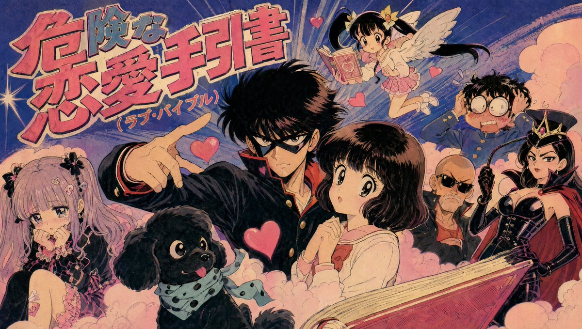 Shoujo manga cover retro warm cute