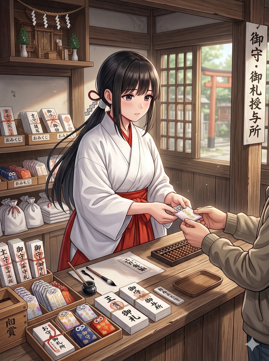 Female anime illustration warm interior