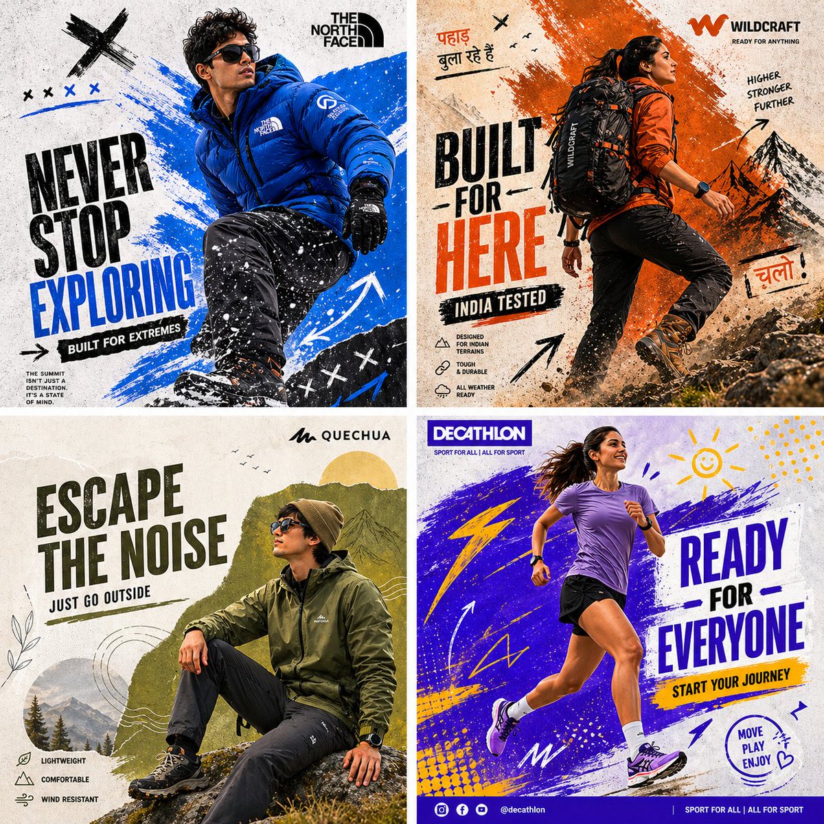 Male poster brand outdoor snow
