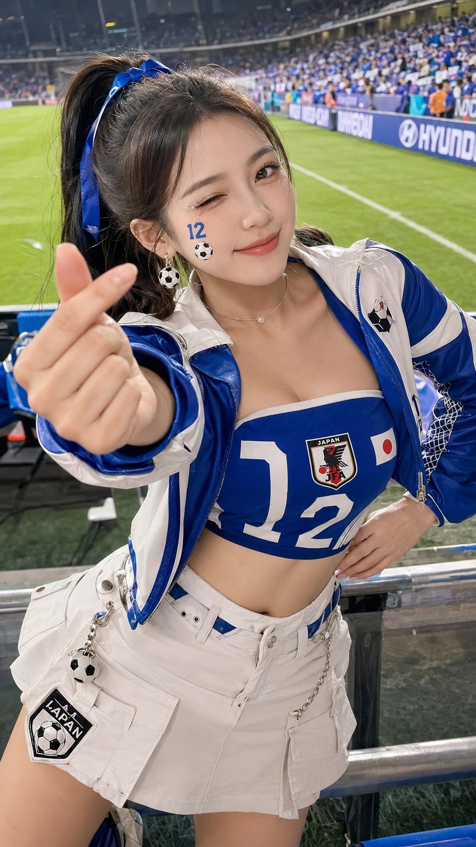Real photographic World Cup football babe sweet and spicy photo shoot.