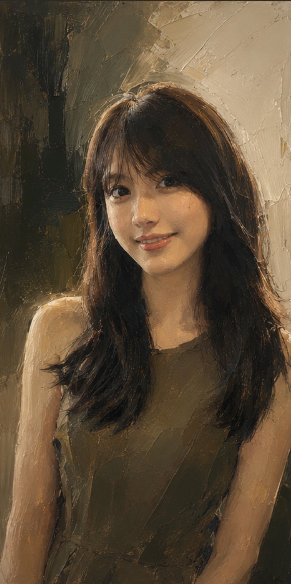 Modern Art Museum-Level Fashion Oil Painting Portrait