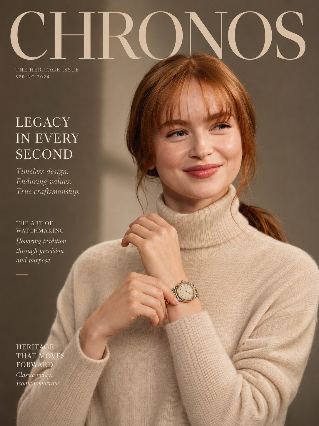 Heritage Luxury Watch Magazine Cover Korean Woman