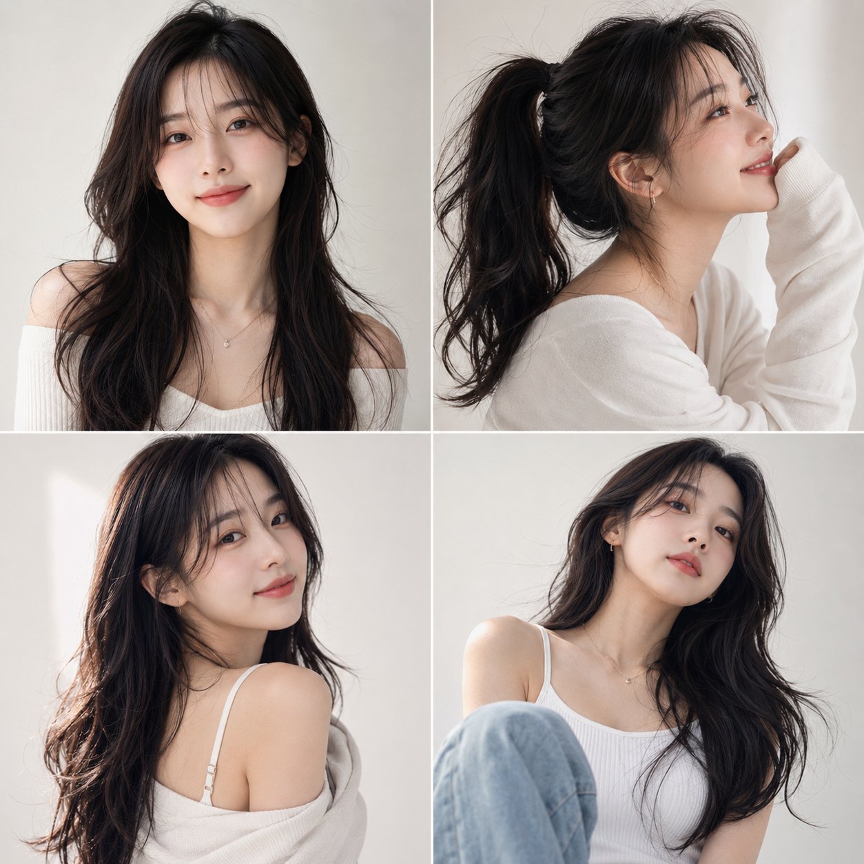 Korean fresh and beautiful female portrait photography.