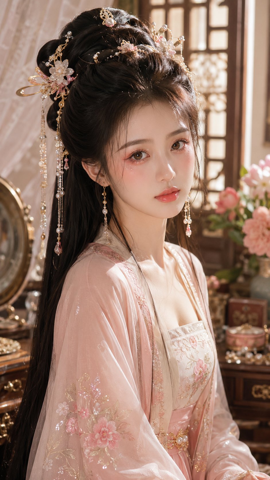 Ancient-Style Noble Lady Dewy Makeup Close-Up