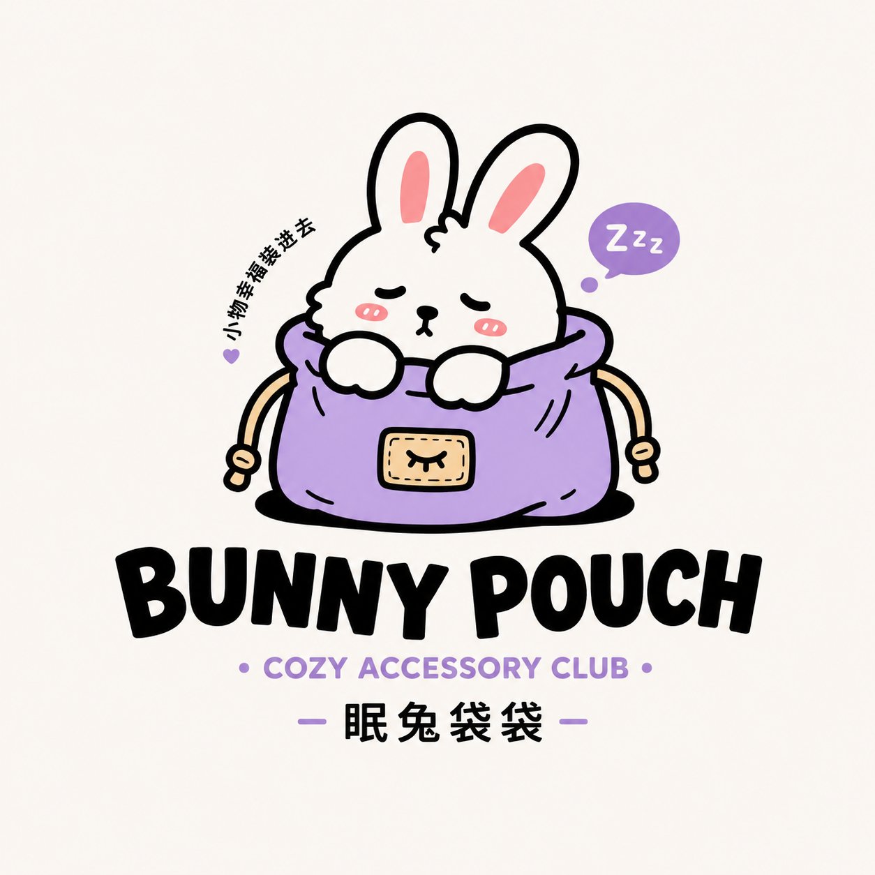 Trendy Cute Light Retro Cartoon Mascot Brand Logo Design