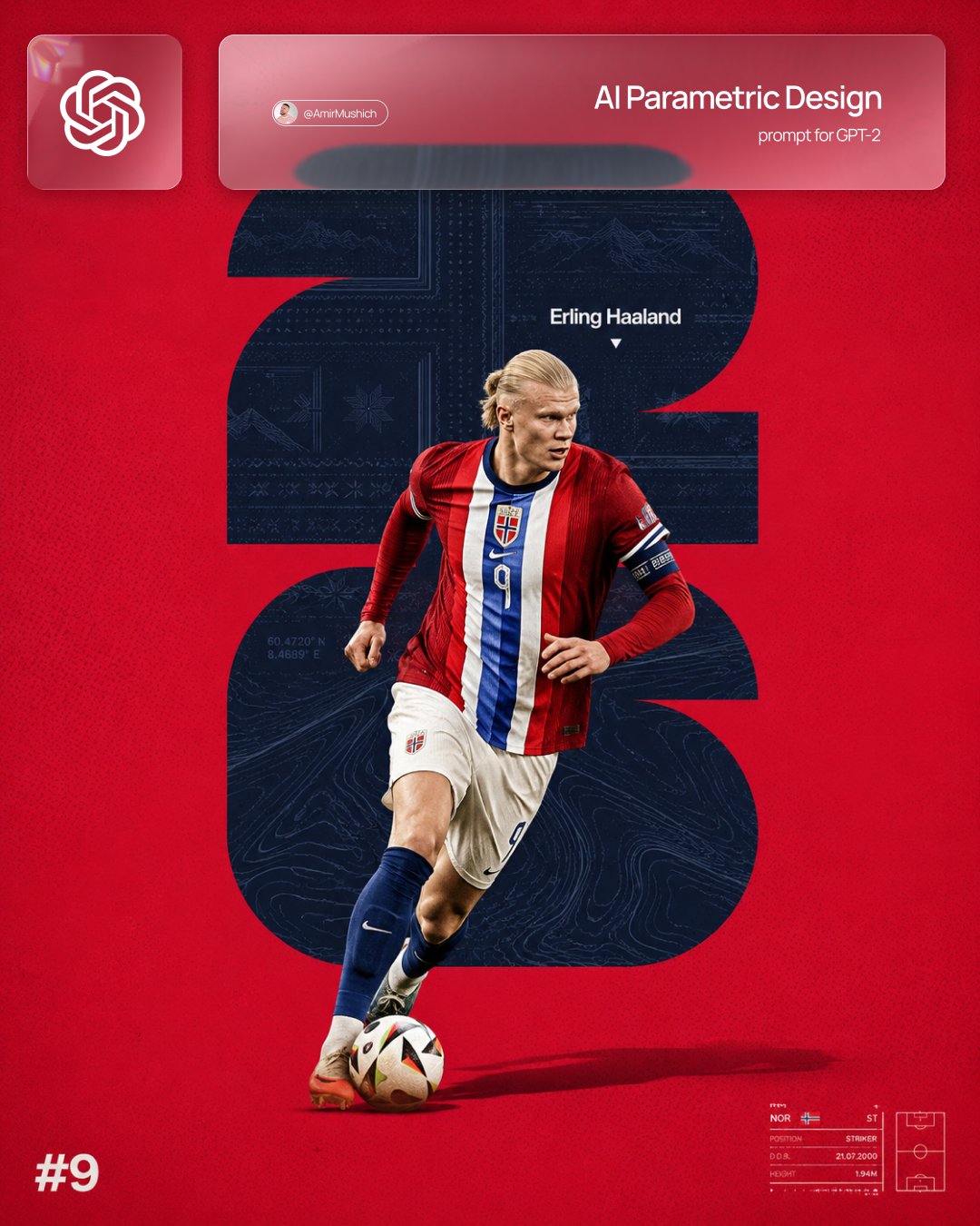 2026 World Cup Minimalist Football Poster Design