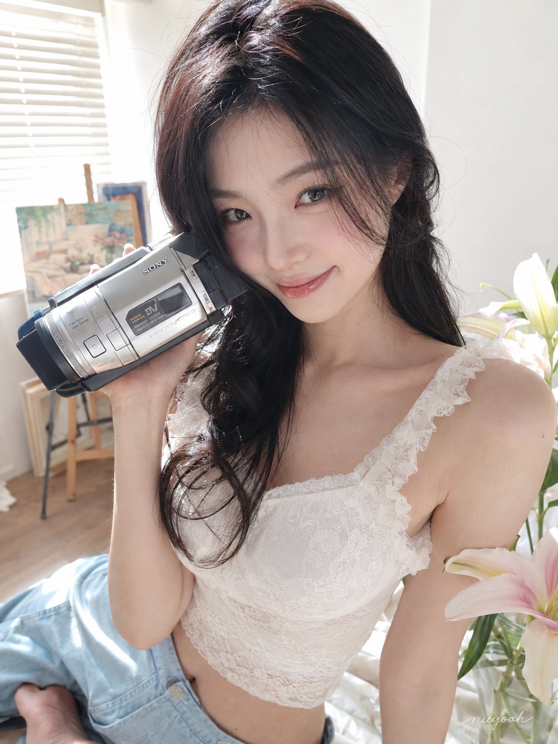 Cool and Pure Alluring Home Studio Portrait