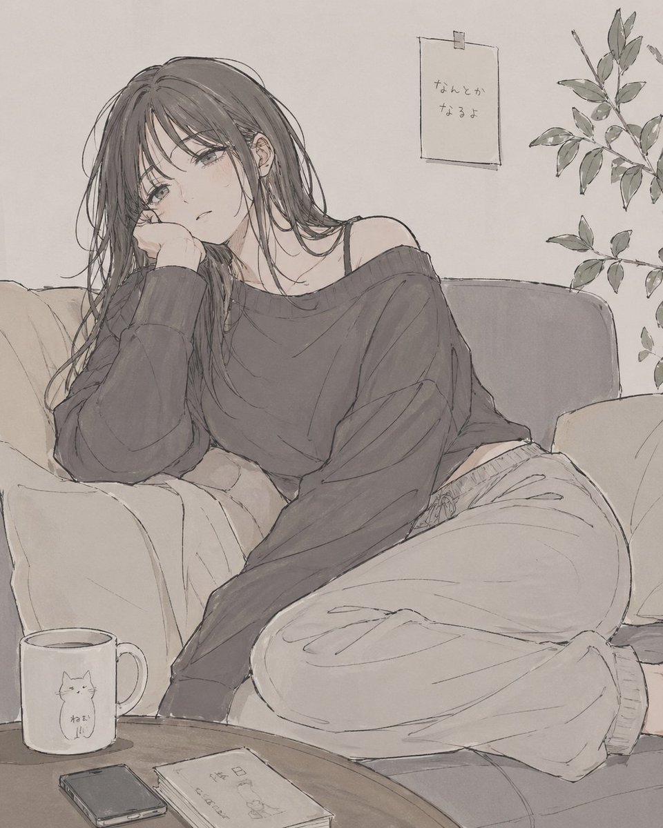 Female Anime Illustration Indoor