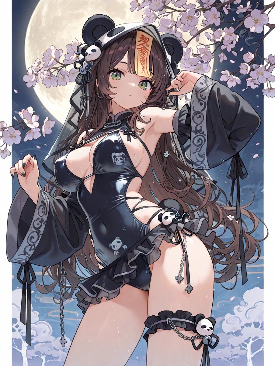 Panda Zombie Swimsuit Anime Scene