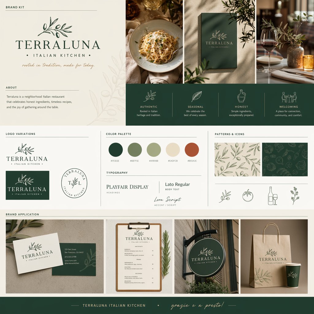 Food brand forest elegant