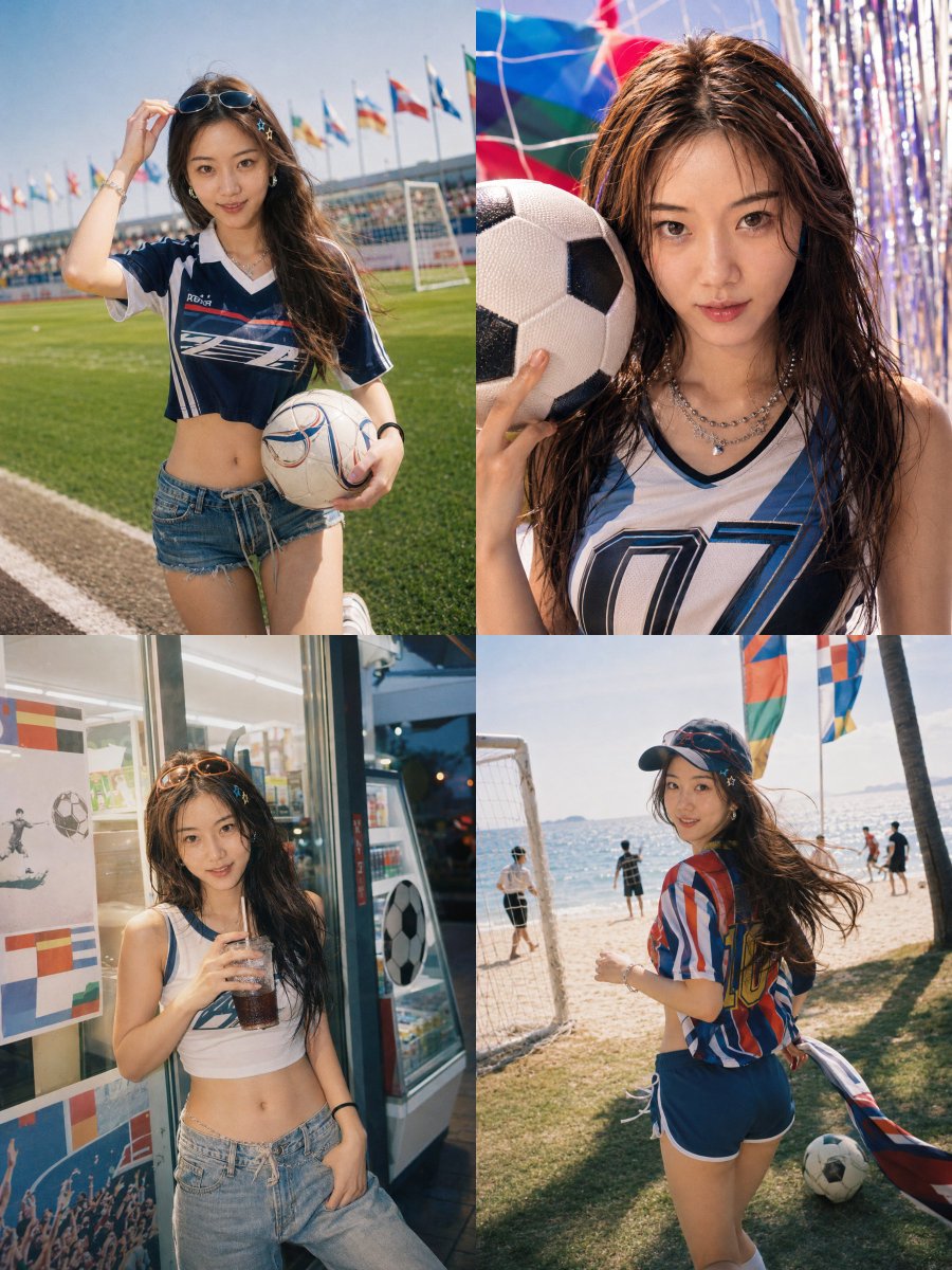 Detailed Summer World Cup Kpop portrait series