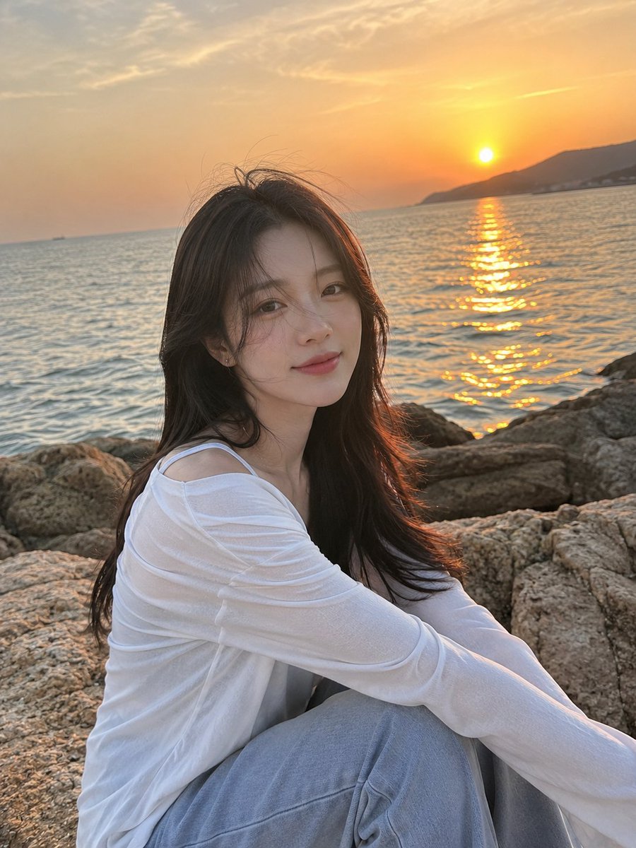 Seaside Sunset Portrait