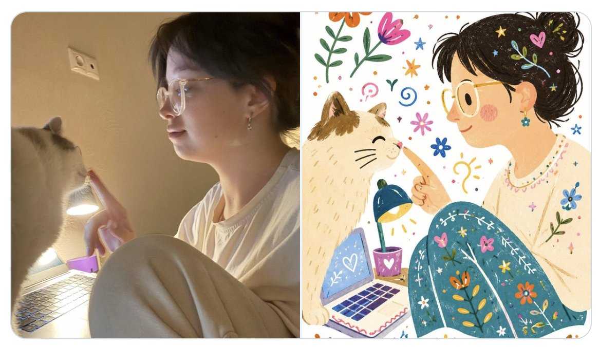Photo vs. Folk Art Flat Illustration Comparison