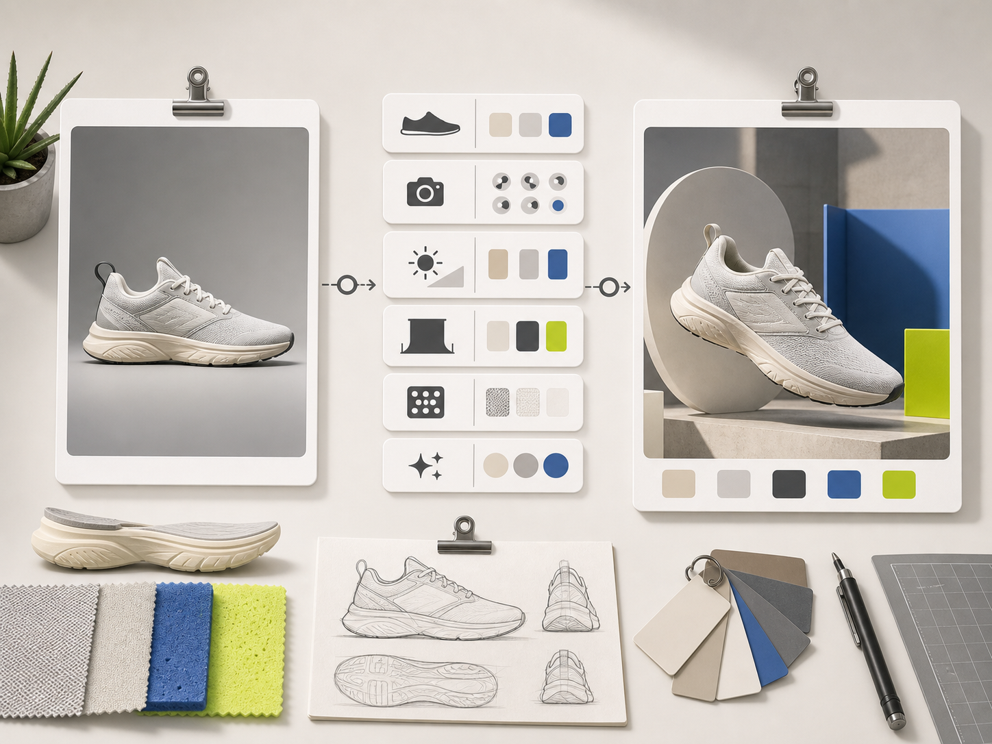 Sneaker Reference Image to Prompt Workflow