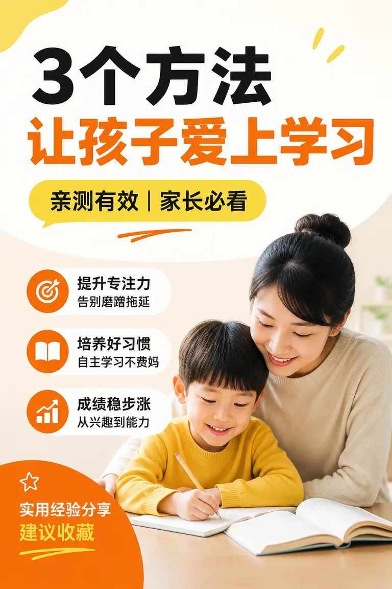 Xiaohongshu Cover Visual Director · Viral Title Cover Parenting Education Experience Sharing Cover