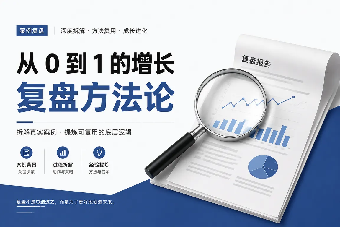 WeChat Official Account Cover Visual Director · Knowledge Popularization Cover — Business Case Review Article Cover