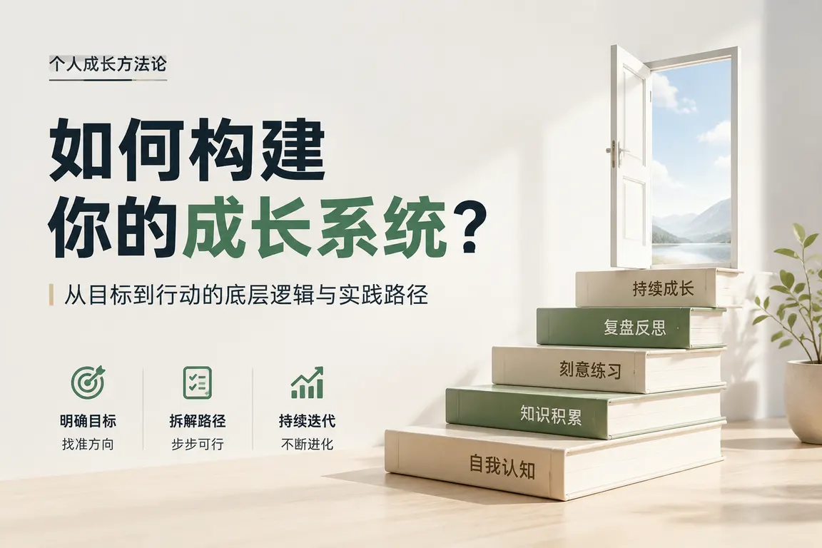 WeChat Official Account Cover Visual Director · Knowledge Popularization Cover — Personal Growth Methodology Article Cover