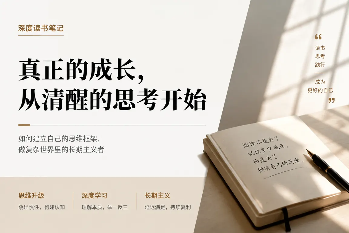 WeChat Official Account Cover Visual Director · In-Depth Long-Form Cover — Reading Notes In-Depth Article Cover