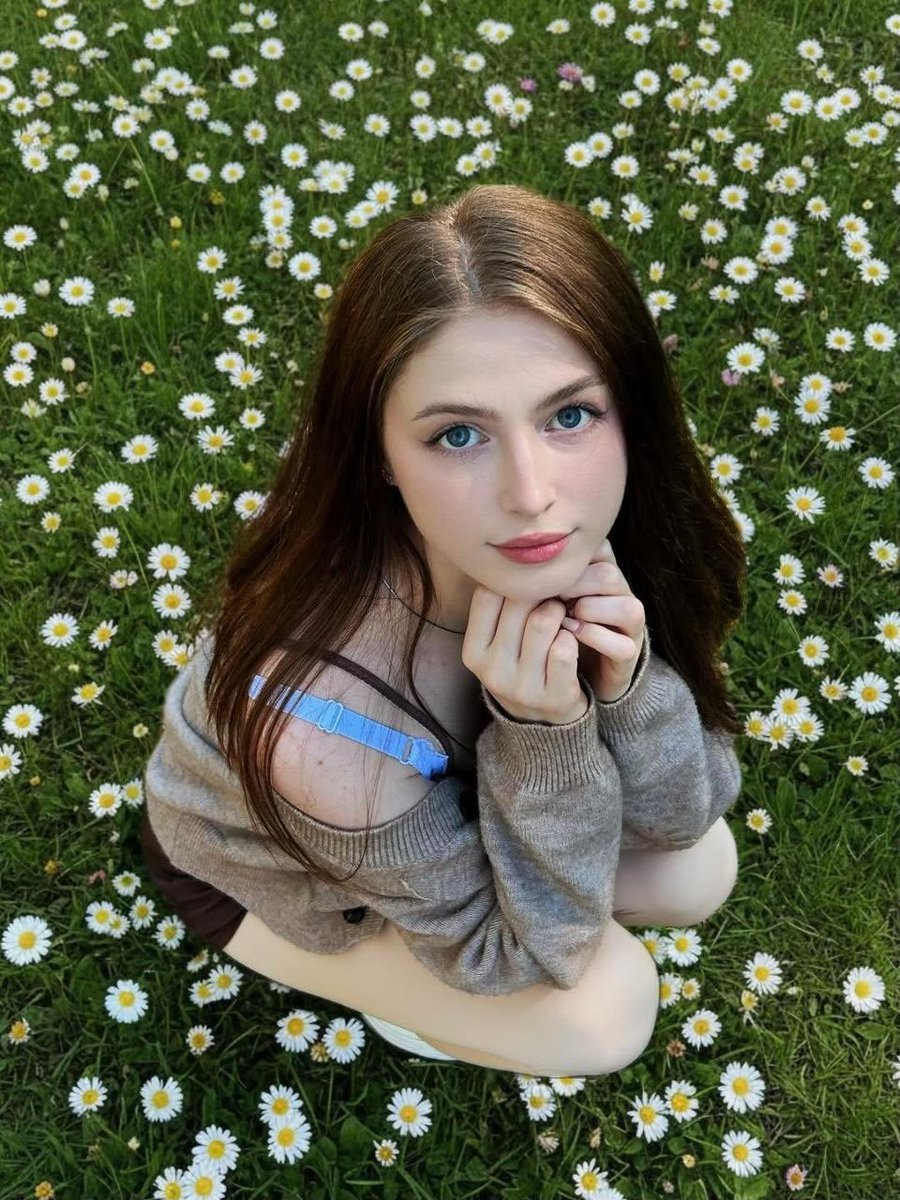 Portrait realistic grass dreamy tender