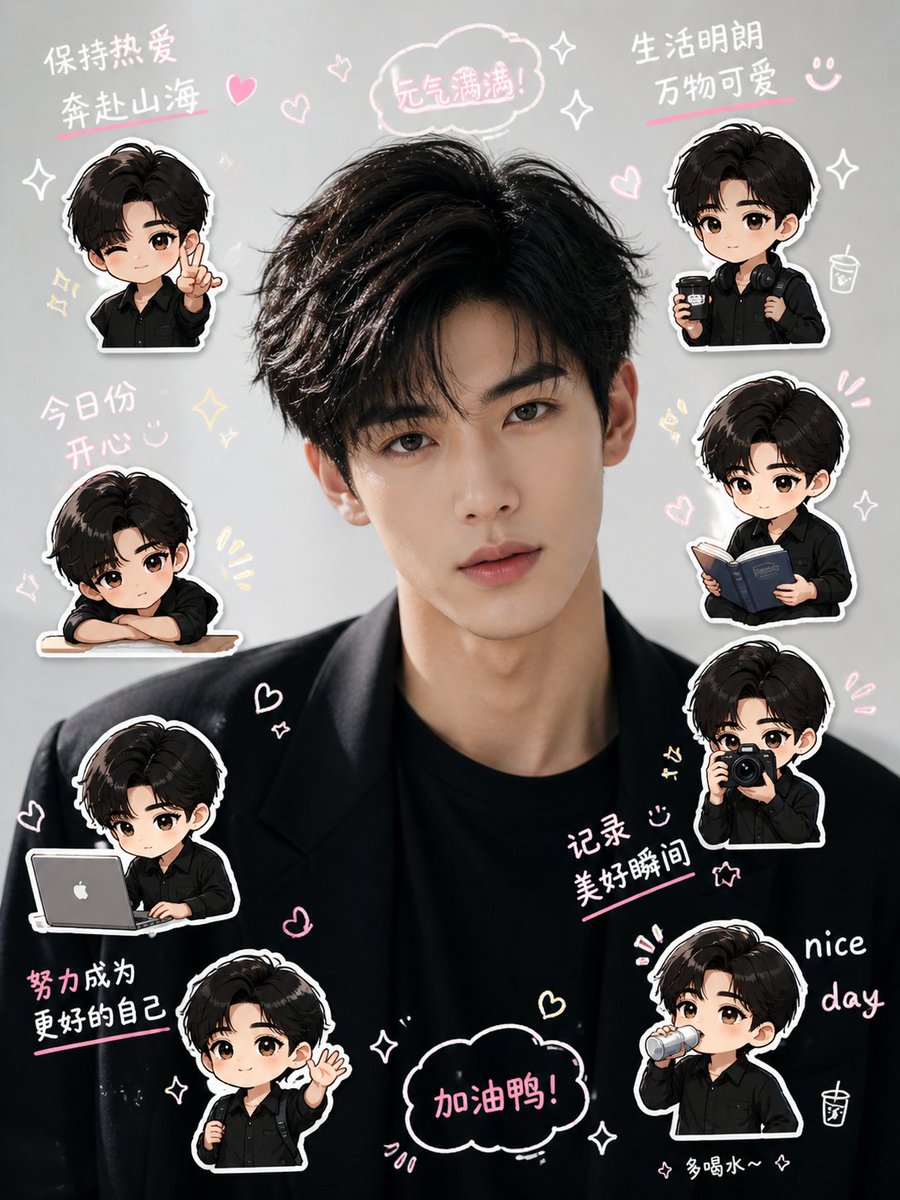 Portrait cover, realistic studio, dark and cute