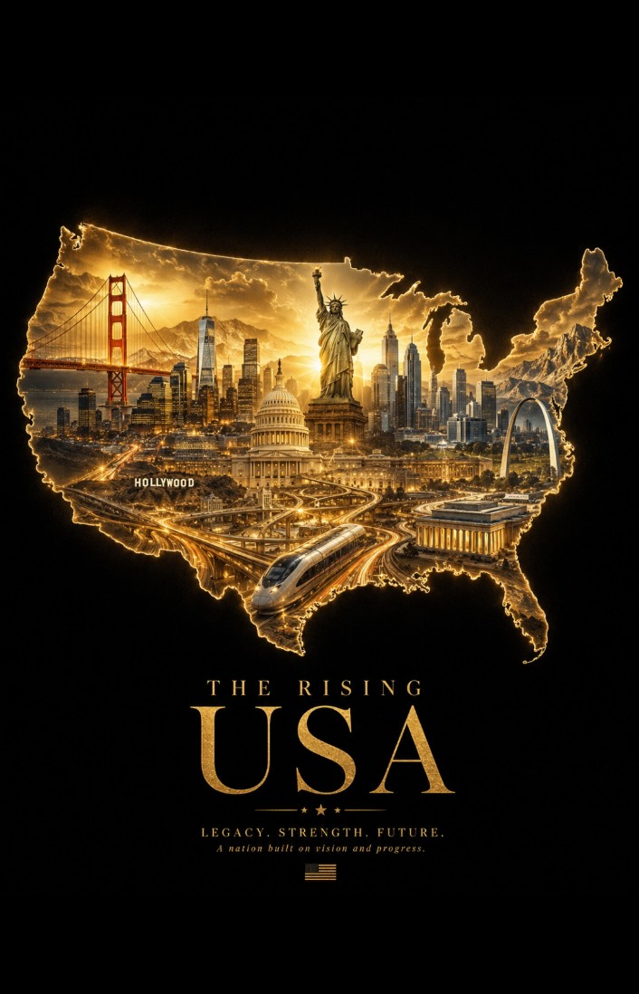 Geographic silhouette style poster