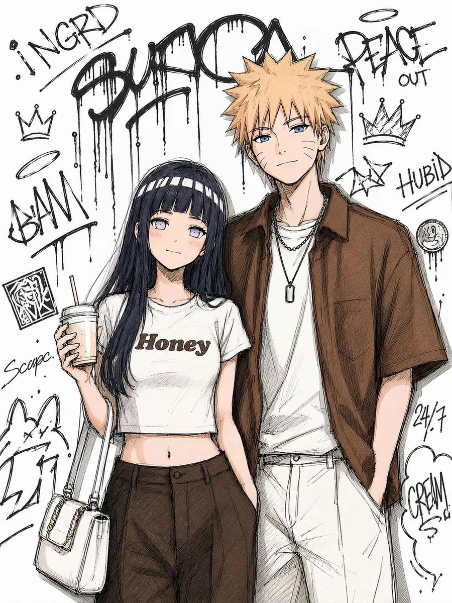 Girl graffiti anime cool-tone street
