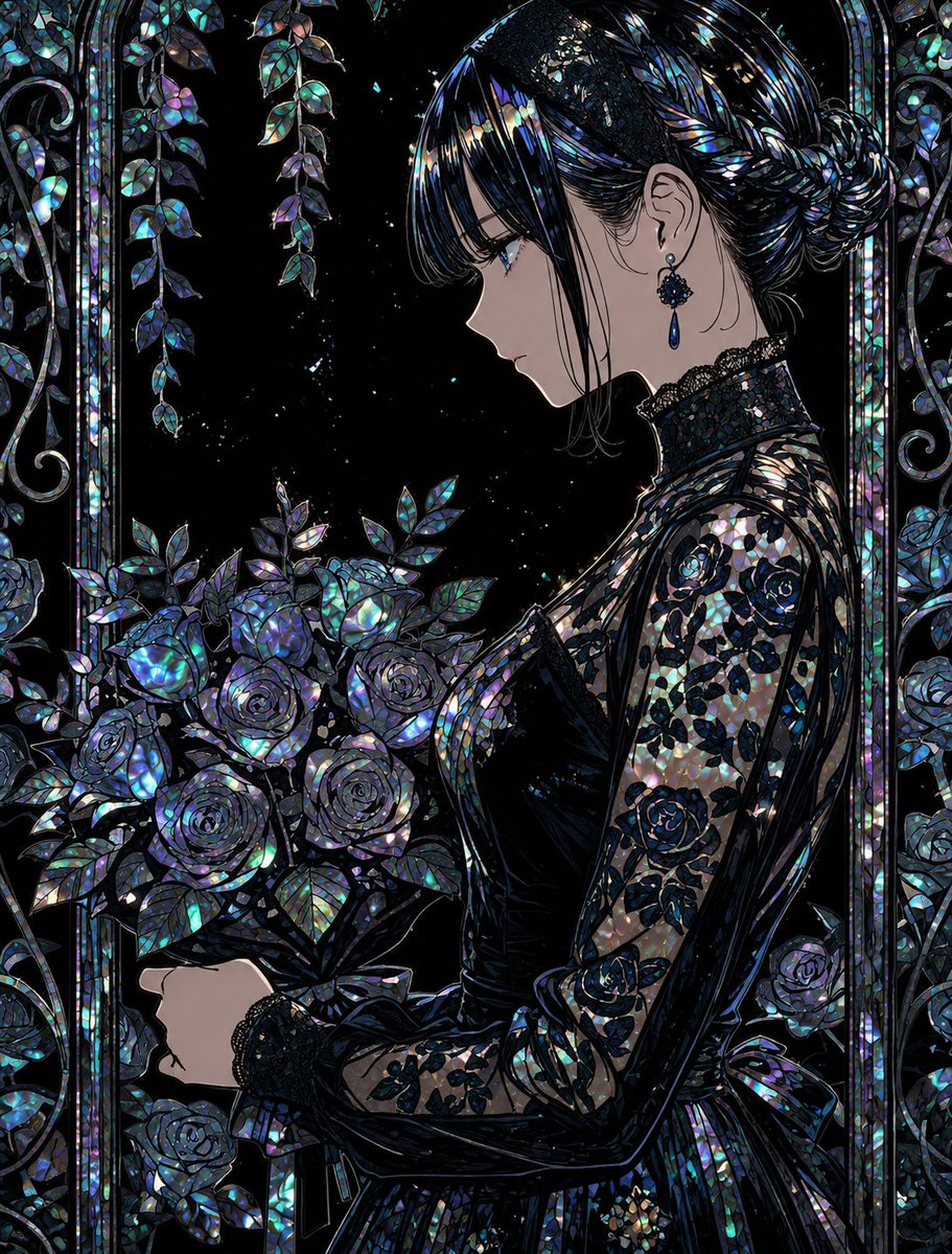 Character illustration dreamy elegant